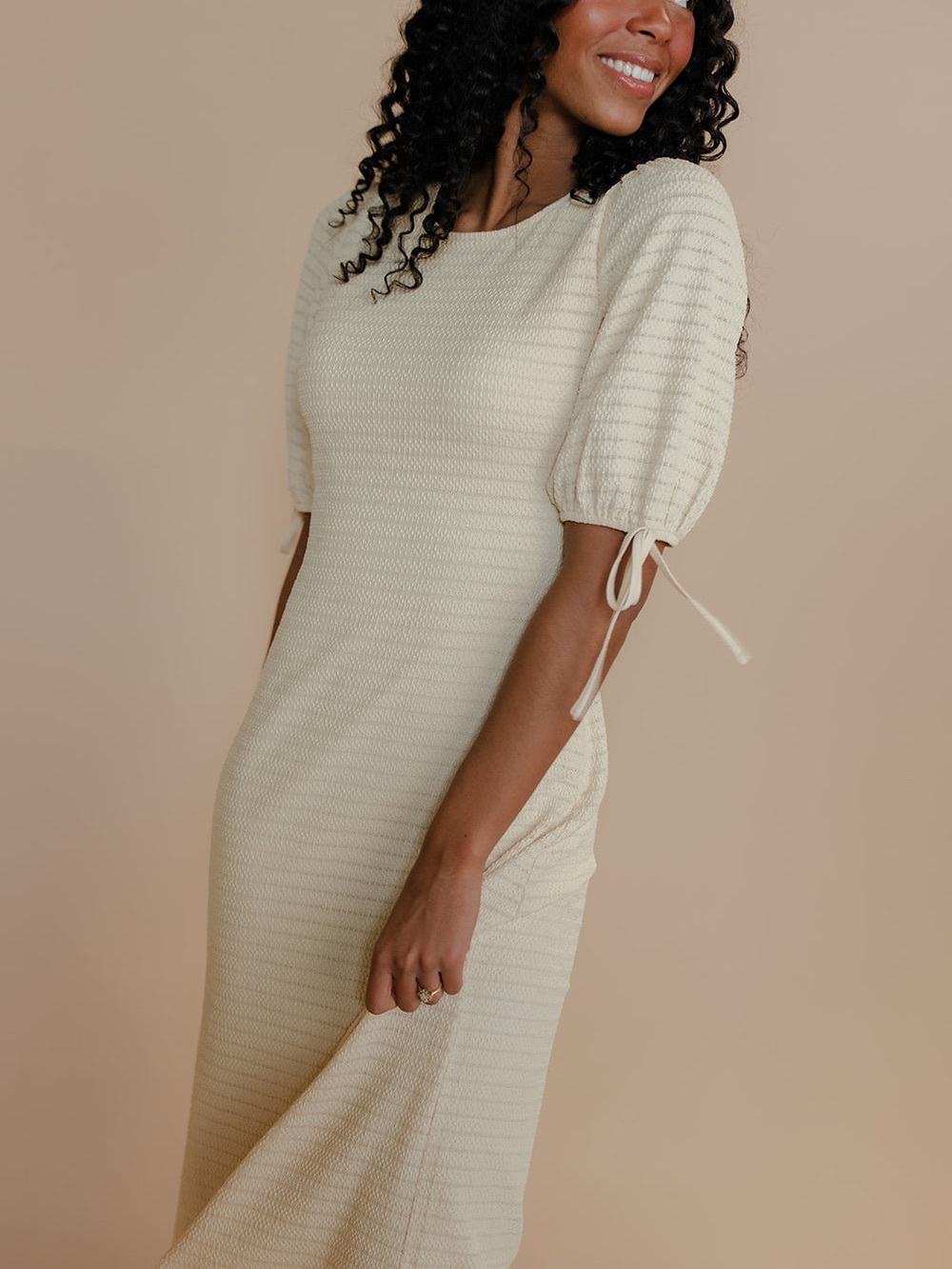 Roolee Marceline Textured Dress $78 Retail Butter Yellow LIKE NEW